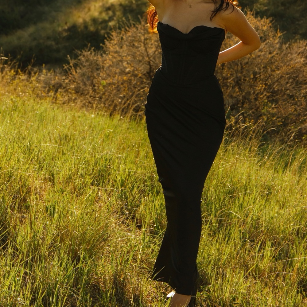 House of CB Black Strapless Maxi Dress - Picture 3 of 4
